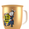 Äffle und Pferdle Kaffeebecher "Zusamma"